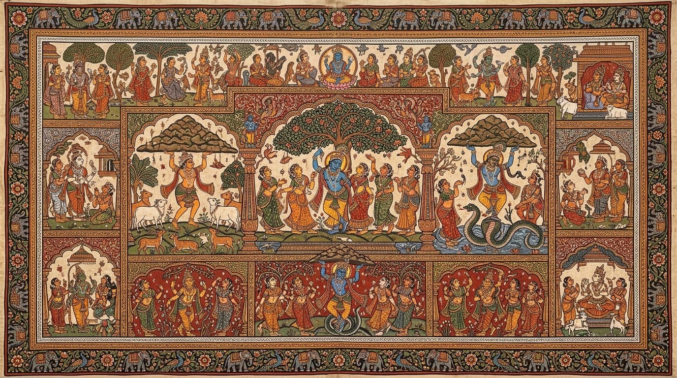 Pattachitra Art Background